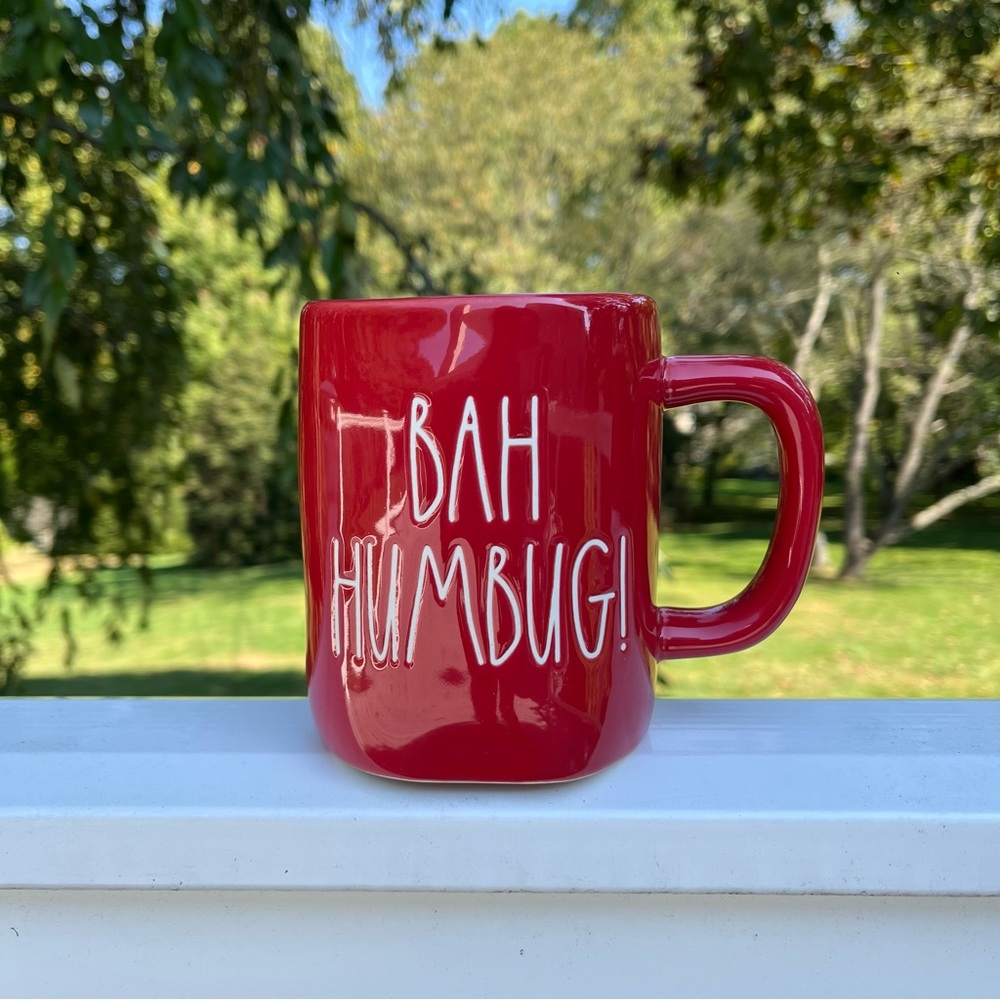 NWOT RAE DUNN Red “BAH HUMBUG!” Mug